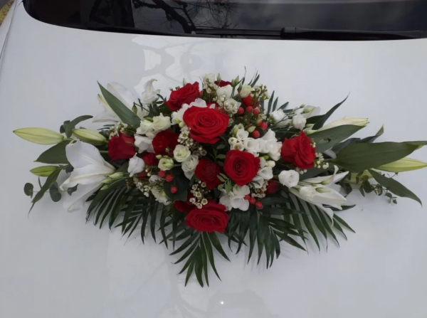 Décoration bouquet floral et ruban à Pantin - MG PRESTIGE CAR